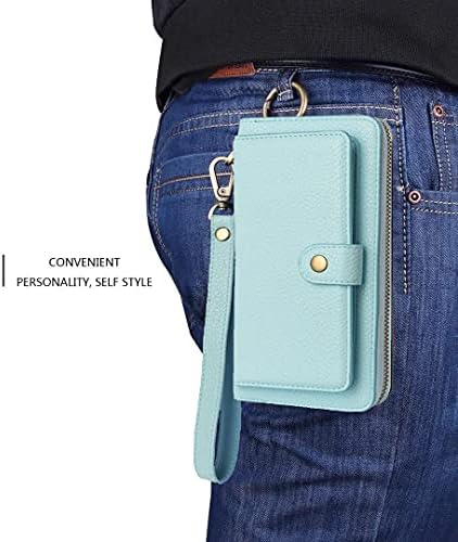 LITOU е съвместим с Samsung Galaxy а a53 5G (издаден през 2022 г.) Чанта-портфейл за телефон, гривни, клатч, кожен