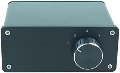 Преминете аудиосигналов ZLXDP 4 входа 1 Изход HiFi Стерео RCA Преминете на Дърва Скоростна избор (черен)