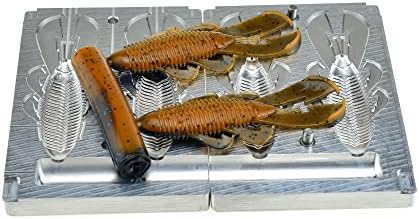 Мека Пластмасова Форма За извършване на Стръв Инжектиране Форми Риболовни Примамки С Две Кухини Bandito Bug 4 (Алуминий)
