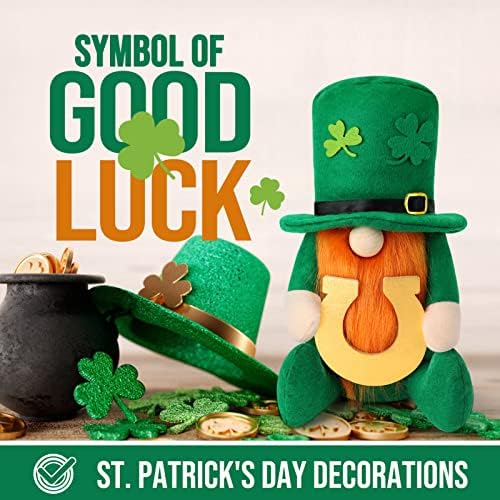 Ден На Свети Патрик Джуджетата Ирландски Елф Бижута Ръчна Изработка Зелено Джудже Украса Безлични По-Стар