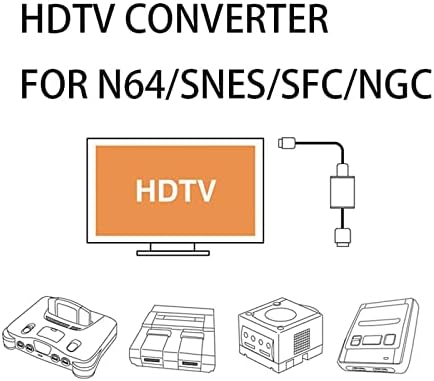 Адаптер конвертор JRSHOME 1080P HDMI HD кабел за игрова конзола Nintendo 64 / SNES/NGC Gamecube