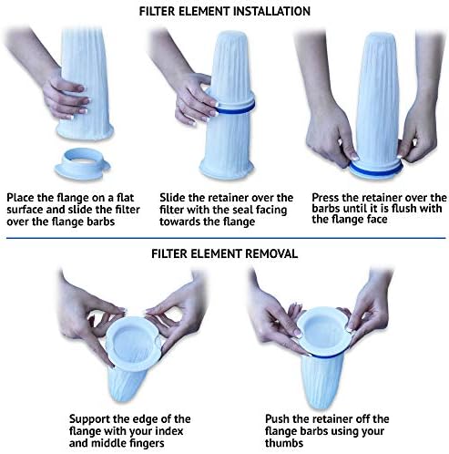 За еднократна употреба филтриращи чорапи за памперси Reef, заменяющие стандартните 4-инчов пухкава чорапи, съвместими с прясна и солена вода, Стартов комплект включв