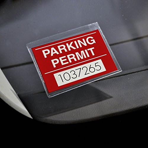 StoreSMART - Титуляр на разрешение за паркинг за стъкла - Залепваща задната част - 3 опаковки - PSR-PARK-1045L-3