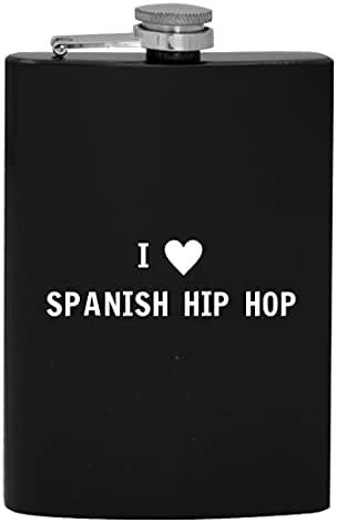Аз с цялото си сърце обичам испански хип-хоп - 8 унции модерен флакони за алкохол