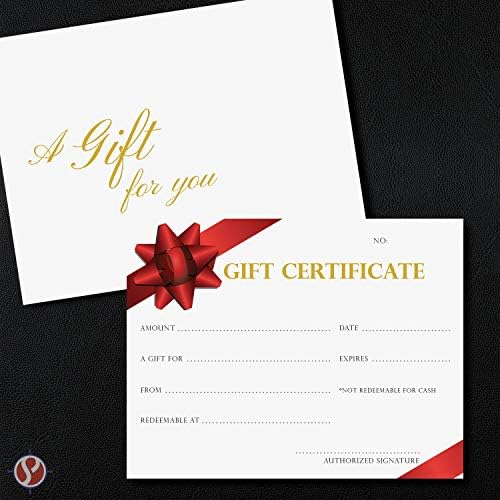 Празни сертификати за подарък – са идеални за малкия бизнес, ресторанти, спа, грим, салон за красота за косата, сватба, празник, Коледа, рожден Ден | Размер А2 -4,25 х 5,5 и