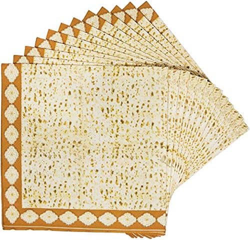 Празничен комплект дизайнерски хартиени изделия за Великден matzo (Дизайнерски кърпички за matzo, 24 опаковки)