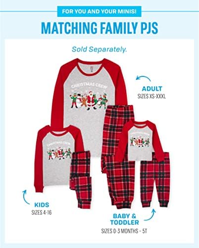 Комплекти Коледни Пижам за цялото семейство Children ' s Place, Плътно до тялото е от Памук, за Възрастни,