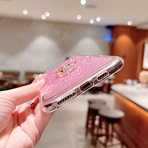 Калъф Easyscen за Galaxy Note 9 За момичета И Жени, Скъпа Луксозна Лъскава обвивка с пръстен-стойка, Мек Тънък Броня, устойчив на удари Защитен калъф за Samsung Galaxy Note 9 - Розов