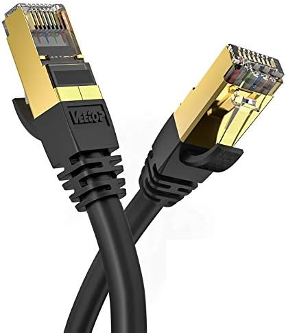 Кабел Veetop CAT8 Ethernet 1,6 метра/0,5 м 40 gbps 2000 Mhz Високоскоростен Gigabit SSTP LAN Мрежови интернет-кабели
