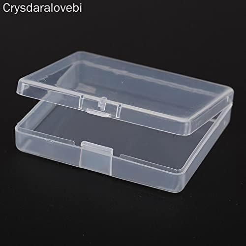 Crysdaralovebi Дебели Прозрачни Пластмасови Малки Квадратни Кутии, Опаковъчна Кутия За Съхранение с Капак за