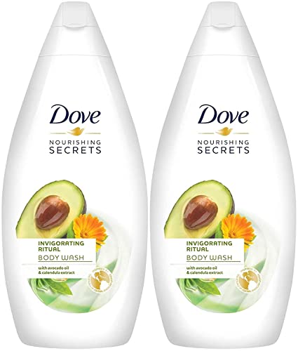 Dove Nourishing Secrets Освежаващ Ритуал За Измиване на тялото, Масло от авокадо и Екстракт от невен, 16,9 Мл / 500 мл