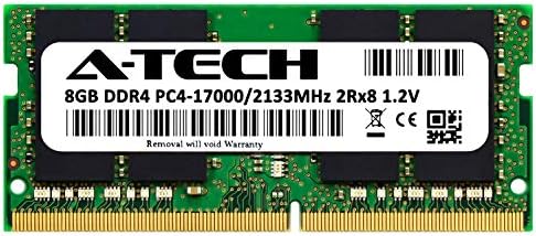 A-Tech 8 GB DDR4 2133 Mhz sodimm памет PC4-17000 2Rx8 Двустепенна 260-пинов CL15 1,2 В Не-ECC Небуферизованный Лаптоп Модул ъпгрейд на памет на лаптоп