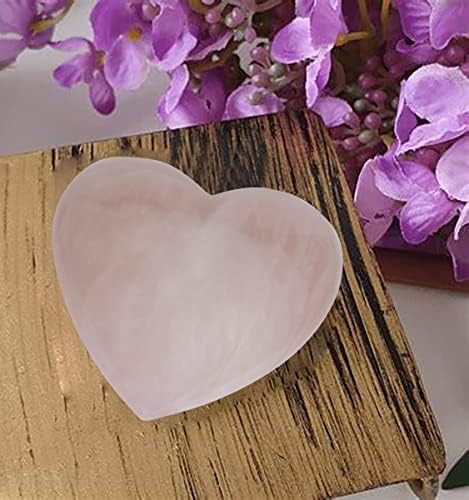 Естествена Лечебна Кристалното Сърце от Розов Кварц 2,36 инча