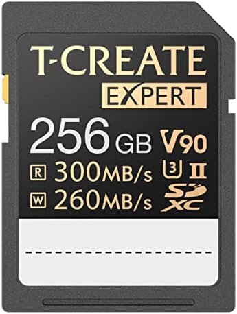 TEAMGROUP T-Create Expert SD карта с капацитет 256 GB UHS-II SDXC U3 V90 със скорост на четене до 300 MB/s, поддържа