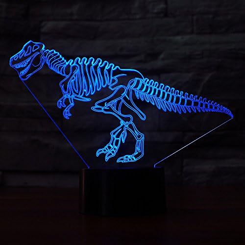 3D лека нощ от Костите от Динозавър, USB Сензорен Прекъсвач, Декор, Настолна Лампа с Животни, Настолни Лампи за Оптични