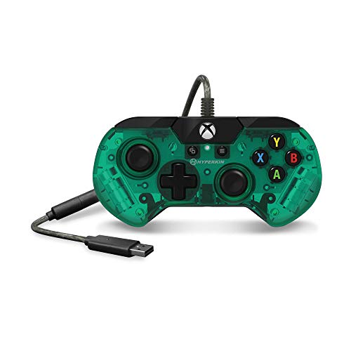 Жичен контролер Hyperkin X91 Лед за Xbox One / КОМПЮТЪР с Windows 10 (Aqua Green) е Официално лицензиран Xbox Xbox One (обновена)