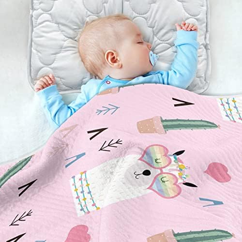 Пеленальное Одеяло, изработени от памук с ламами Алпака за Бебета, Като Юрган, Леко Меко Пеленальное Одеало за