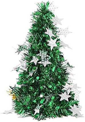 Lazyspace САМ Домашна Изкуствена Настолен Мини Коледно Дърво, Сверкающая коледно Дърво със Звезда на Върха на Празничния Коледен Фестивал, Украса за Дома, Партита, Офис