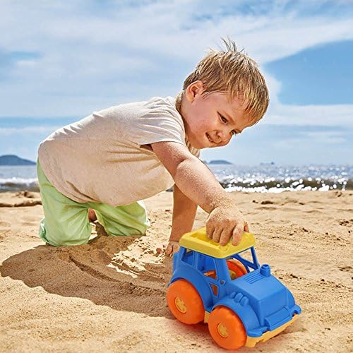 LotFancy 9 Самосвал, Играчка за деца, Малък Пластмасов Камион с Пясък, Строителен Игри Автомобил, Играчка за деца на открито, без BPA и фталатов