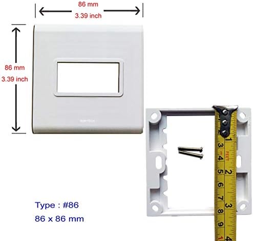 Стенни панела HDMI с Модулна Аудио-Видео Вход HDMI Keystone, Бели Декоративни лицеви панели, Съединителна делото