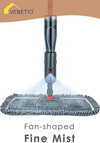 Въже-спрей VENETIO ProSweep от микрофибър за измиване на подове с повече Многократно моющейся подложка и многократна употреба спрей - Комплект швабр за сухо/Влажно пръска?