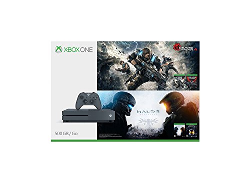 Конзолата на Microsoft Xbox One S обем 500 GB - комплект Gears of War и Halo Special Edition (спрян от производство)