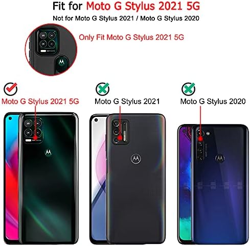Калъф за телефон TASHHAR за телефон Motorola Moto G Stylus 5G, Сверхпрочный Твърд устойчив на удари Защитен калъф с клипс за колан за Motorola G Stylus 5G 2021 (тъмно синьо)