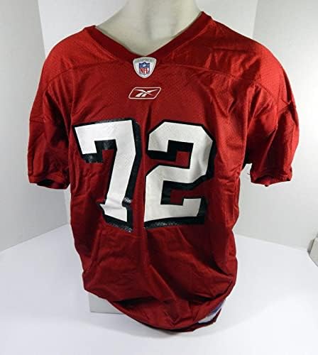 2002 Сан Франциско 49ерс Кайл Косье #72 Играта е Пусната В Червената Тренировъчна Тениска 3XL 021 - Използваните Тениски За игри NFL Без подпис