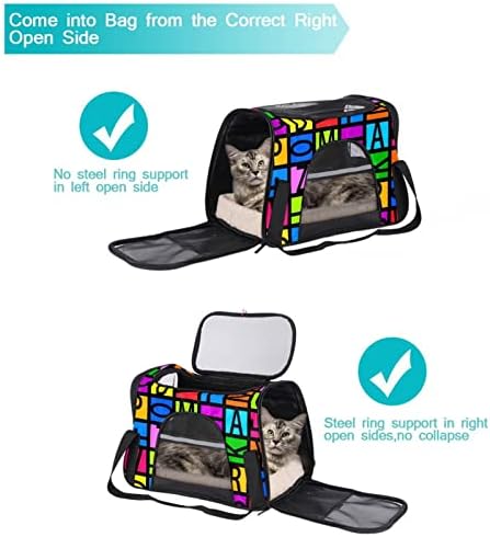 Переноска за домашни любимци Цветни модул за Обучение Азбука Меки Пренасяне за Пътуване за Котки, Кучета