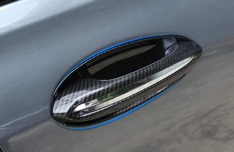Нови Защитни облицовки за химикалки и чаши, съвместими с BMW X6 G06 2020-2023 (въглеродни влакна вид, етикети върху капака