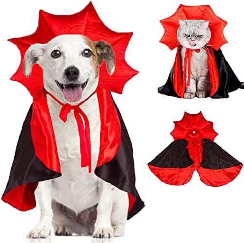 Костюм на куче-Пелерини, Костюми за Домашни любимци на Хелоуин, Дъждобран Котка-Вампир-Дявола, Облекло за кучета-Вещици,