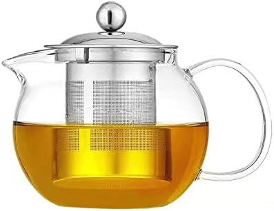 Стъклена чайника, Стъклен чайника с Подвижна заварочным устройство от неръждаема стомана 304, Огнеупорни чайника с ронлива