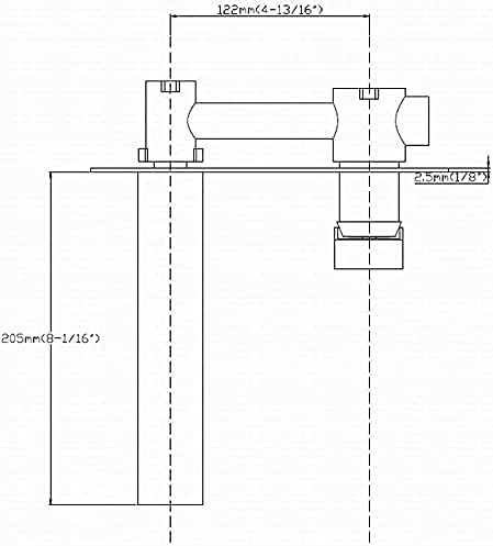 Смесител за баня с монтиране на стена S1389CI-V2 + S7306C С Изскачащ източване и комплект Преливане
