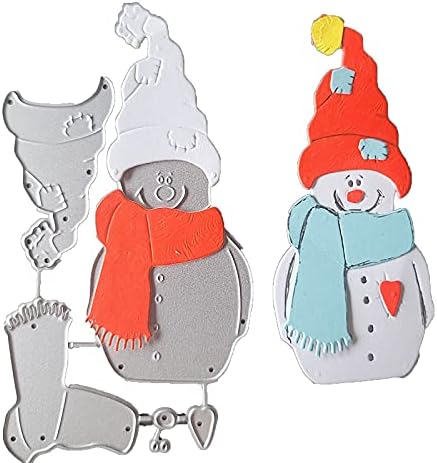 Lapoo 6 бр. Печати във формата на Снежен човек за направата на Картички, на Сладко Малко Снежен човек Лесно