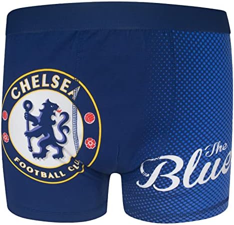 Официален футболен подарък на футболния клуб Челси 1 Опаковка Боксови Шорти за момчета-Синьо