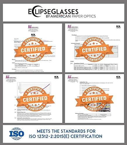 Очила Eclipse - 10 двойки - Одобрени от AAS - Сертифицирани по ISO, безопасни за всички слънчеви затъмнения - (Patriotic Eagle)