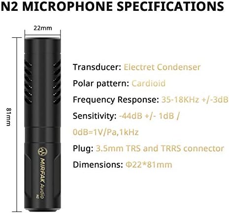 Микрофон MIRFAK N2 за камерата амортизатором и Пухкава Предното стъкло, Микрофон-пушка за интервю за огледално-рефлексни