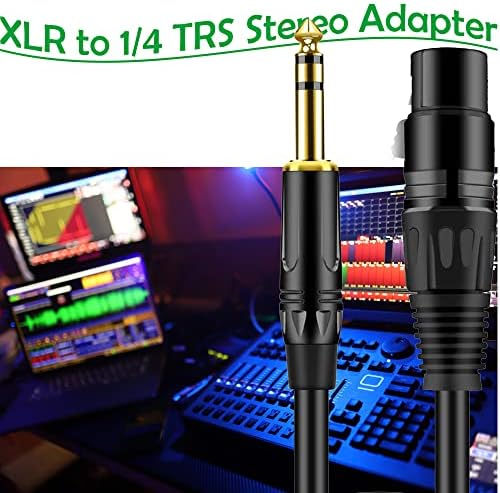 Стереоадаптер LanSenSu XLR-1/4 TRS, Plug XLR-1/4 инча (6,35 мм), Стереофоничен балансиран микрофон, стерео