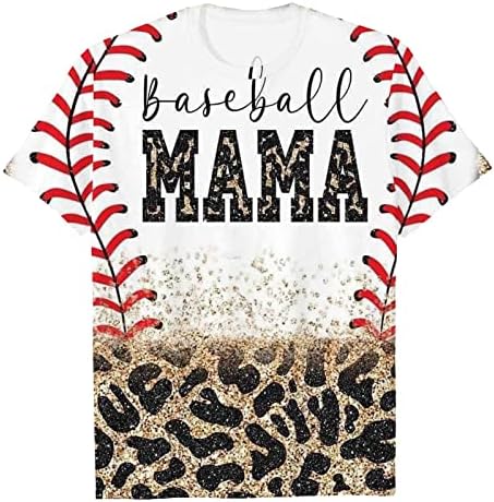 Модни Летни Бейзболни Ризи за майките, Дамски Тениски с къс ръкав и кръгло деколте, Забавни Надписи, Принт, Свободна