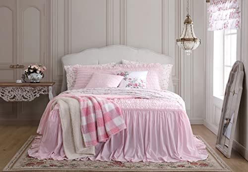 Shabby Chic® - Покривки за две легла, Меко памучно спално бельо с имитация на тон, красиво Задрапированный Декор за дома