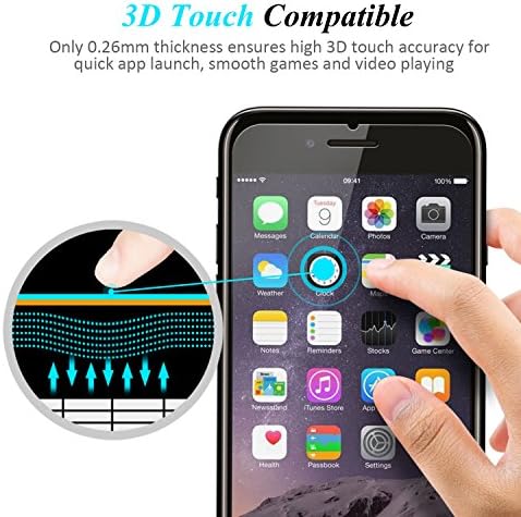 ICHECKEY [2] Защитно фолио за екрана, съвместима с iPhone 8 7 6s 6 SE 2020/2022, 2.5 D Защитен слой от закалено стъкло премиум HD за iPhone 8/7 / 6s/6 4,7