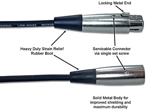 MCSPROAUDIO 10-Крак кабел за микрофон XLR от мъжа към жената (черен)