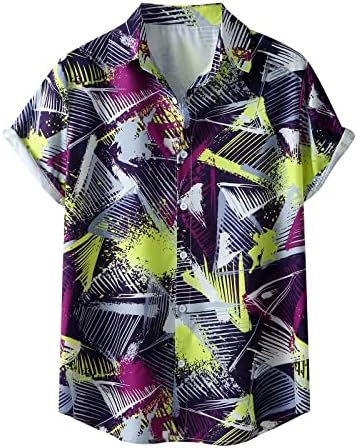 XXBR 2022 Нови Мъжки Ризи, Летни Дизайнерски Хавайски Ризи с Копчета с Къс ръкав и Графичен принтом под формата На спрей