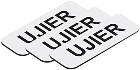 Виси етикет с името на Ujier размер 1 x 3 инча, червена (3 опаковки)