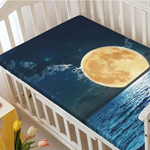 Чаршаф за легло с океана тема, Стандартен Чаршаф за матрак за легло, Меки и Дишащи Кърпи - Бебешки Кърпи за момичета