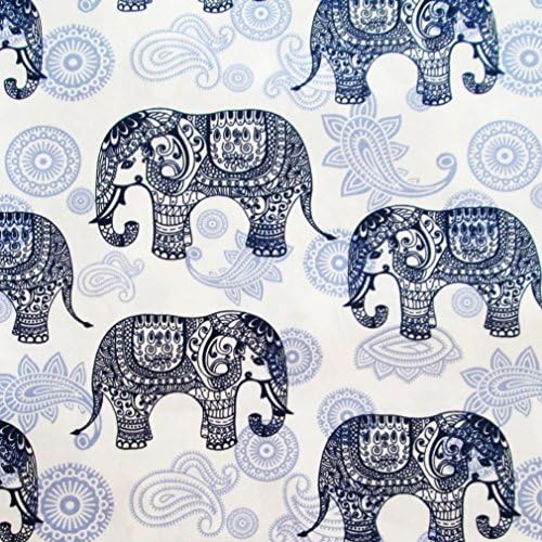 Плат GISEBAL Elephant - Първокласни щампи под формата на розов слон за развъдник The Yard на бяло платно с ширина 36 36 инча