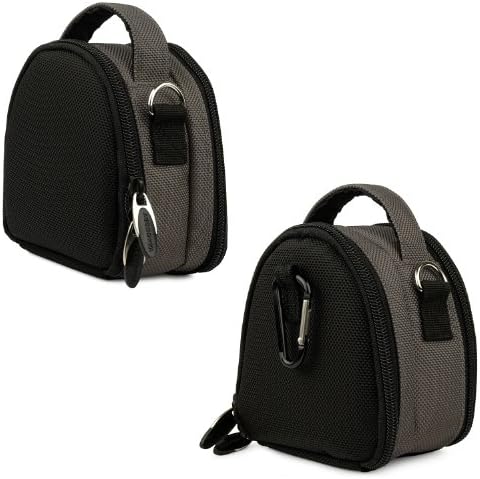 Мини чанта През рамо, чанта за носене (на Стоманено Сиво) за Canon PowerShot IXUS is, SD, ELPH, HS, IXYDigital