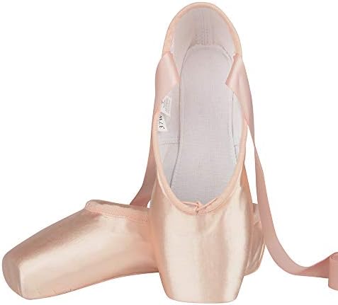 Новини Балетные pointe обувки С Мека Голенищем, Сатен Танцови Обувки със Силиконови Подложки за Краката и Зашит Панделка