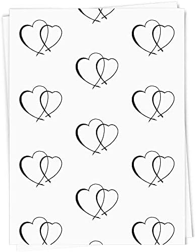 Опаковъчна хартия Две влюбени сърца 5 x A1 / листове опаковъчна хартия (GI00052599)