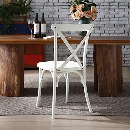 KEVINSPACE Набор от столове с X-Образната облегалка от 4 стола с щанга облегалка за кухни, Мебели за трапезария от 4 стола